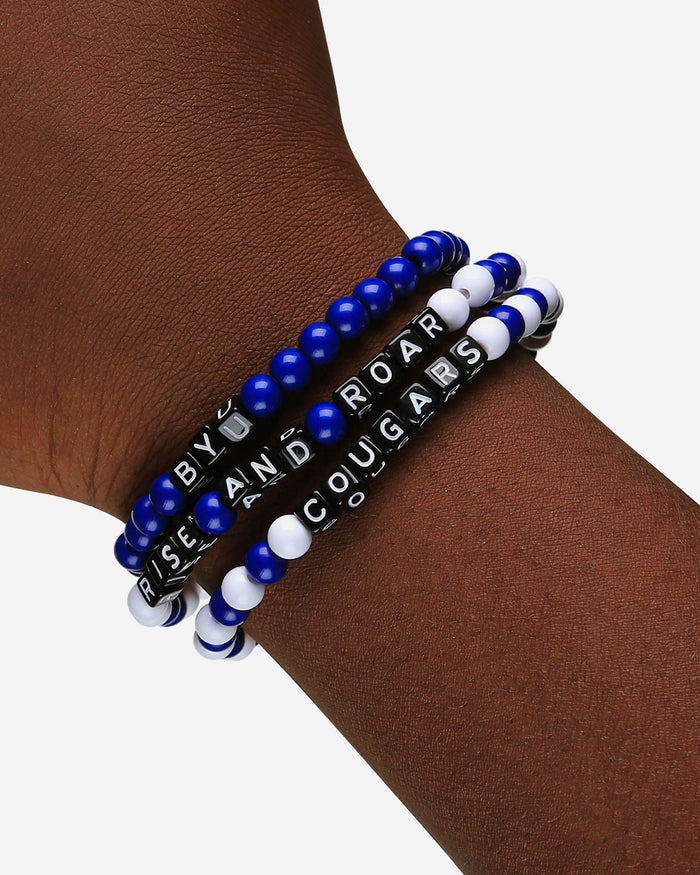 BYU Cougars 3 Pack Beaded Friendship Bracelet FOCO - FOCO.com