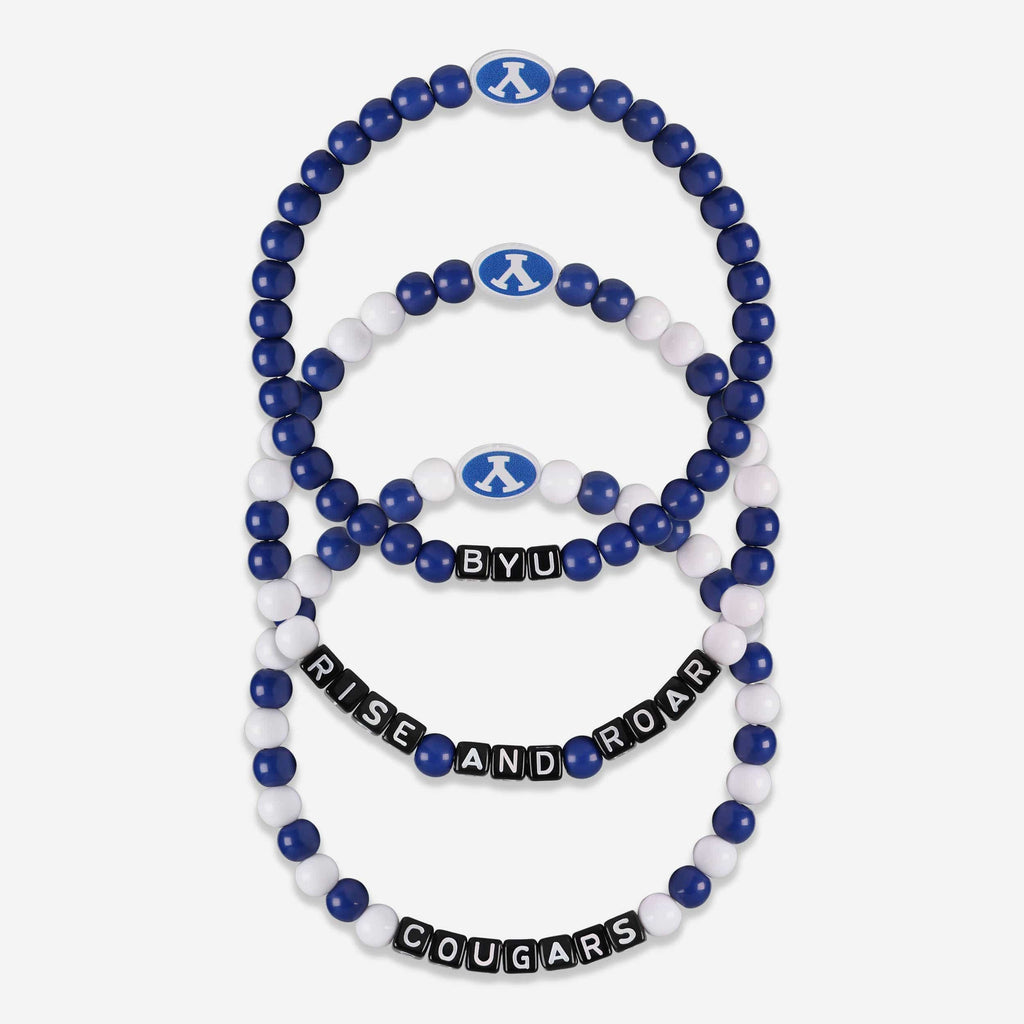 BYU Cougars 3 Pack Beaded Friendship Bracelet FOCO - FOCO.com