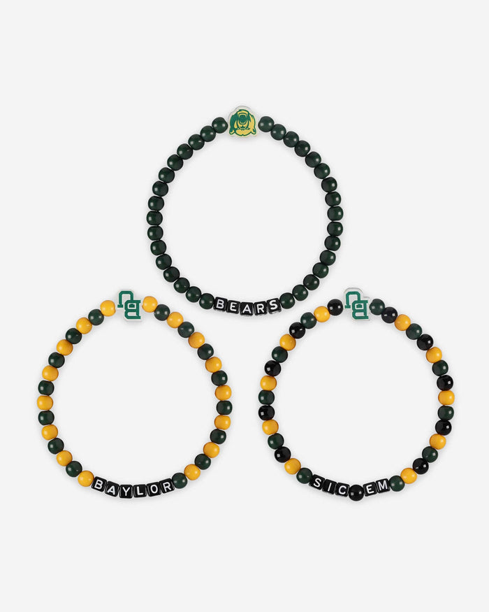 Baylor Bears 3 Pack Beaded Friendship Bracelet FOCO - FOCO.com