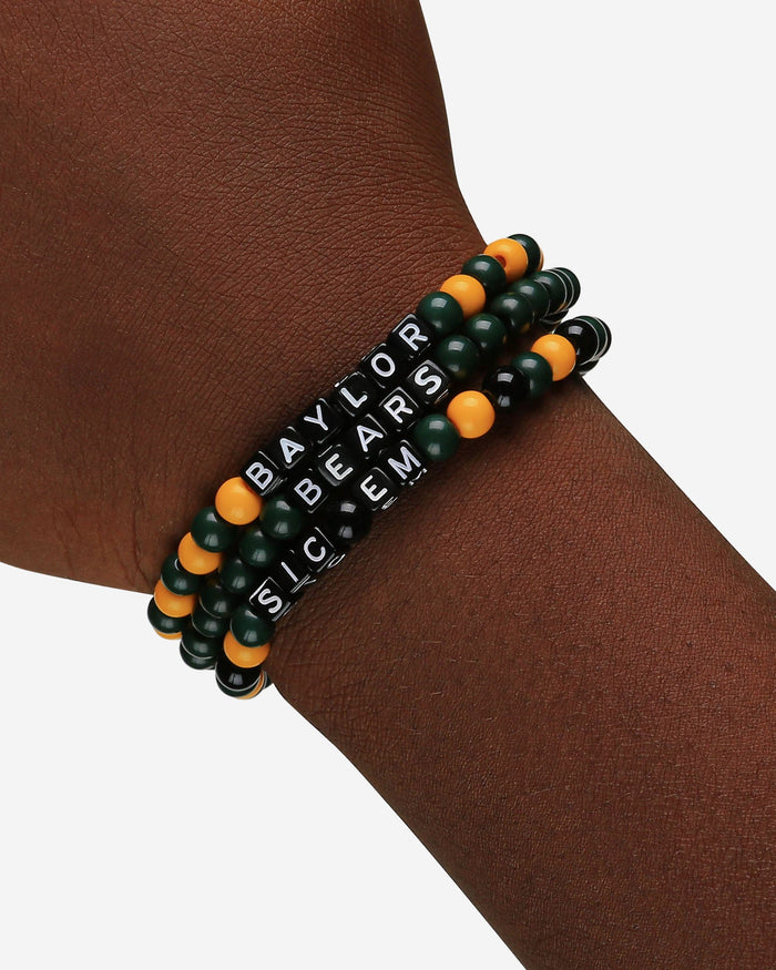 Baylor Bears 3 Pack Beaded Friendship Bracelet FOCO - FOCO.com