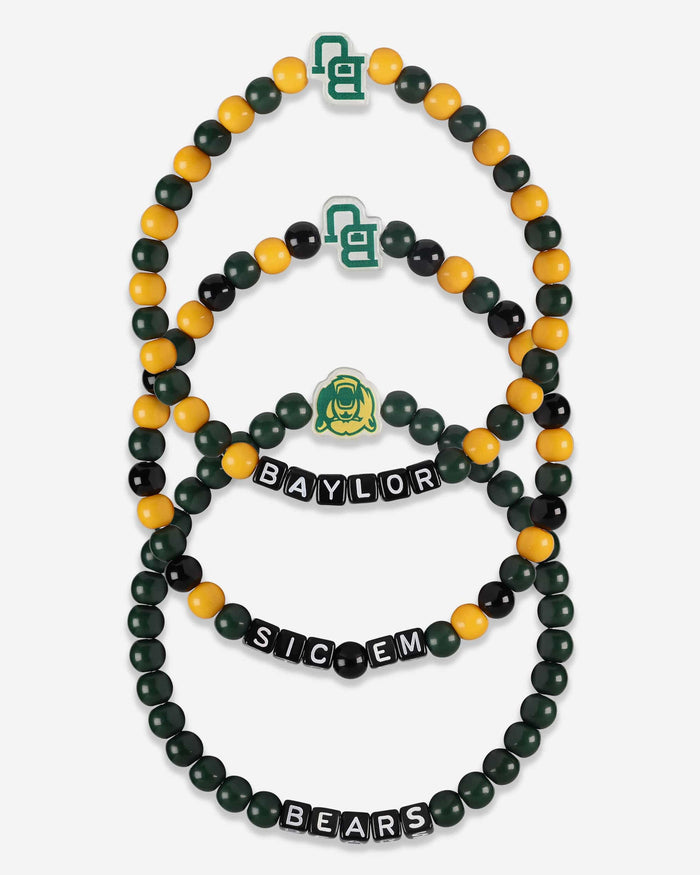 Baylor Bears 3 Pack Beaded Friendship Bracelet FOCO - FOCO.com