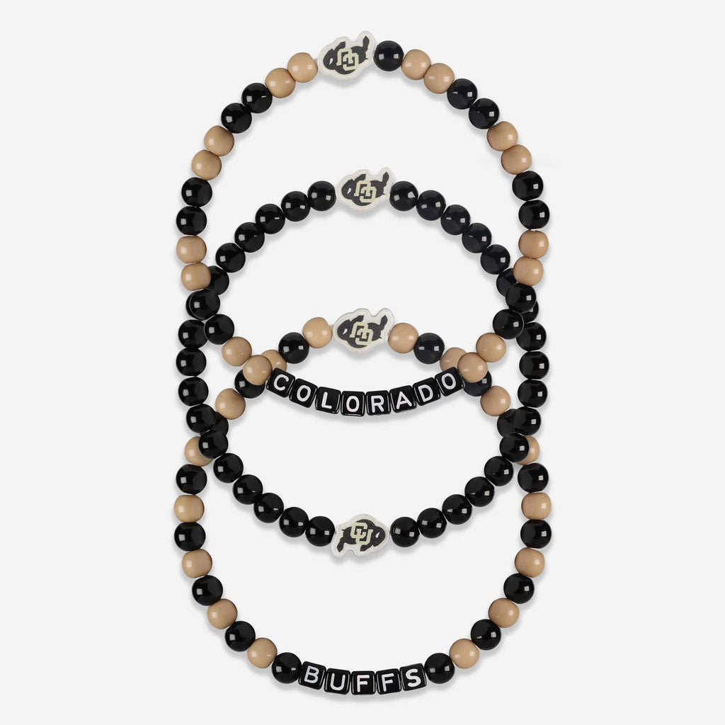 Colorado Buffaloes 3 Pack Beaded Friendship Bracelet FOCO - FOCO.com