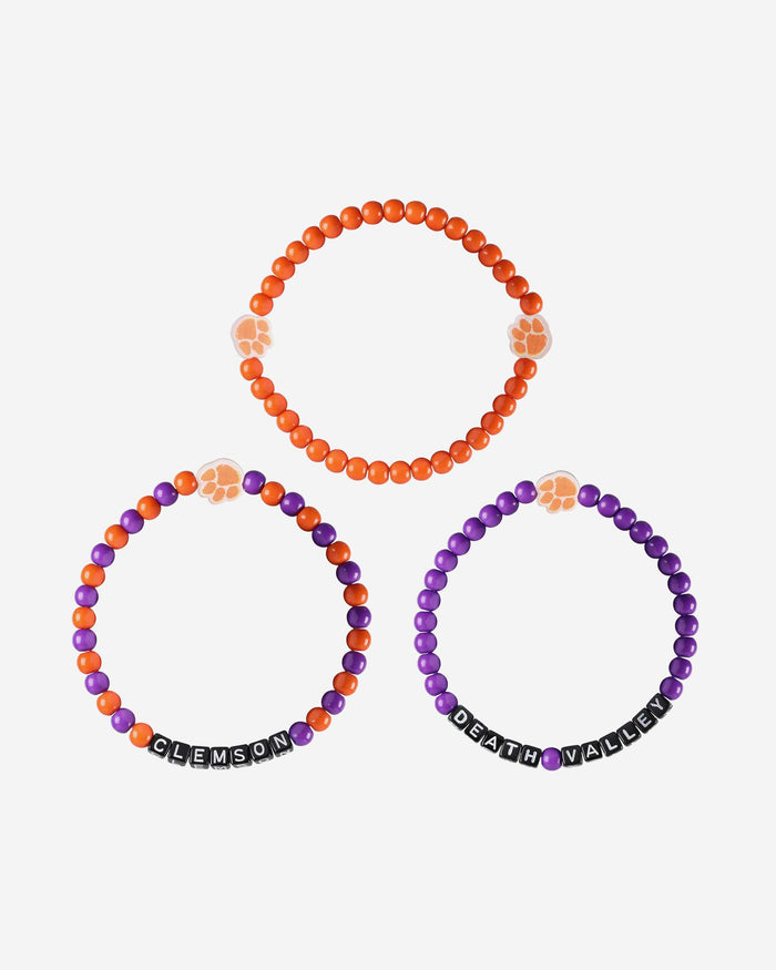 Clemson Tigers 3 Pack Beaded Friendship Bracelet FOCO - FOCO.com