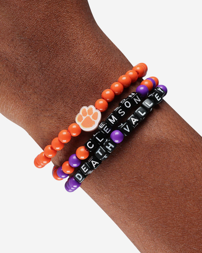 Clemson Tigers 3 Pack Beaded Friendship Bracelet FOCO - FOCO.com