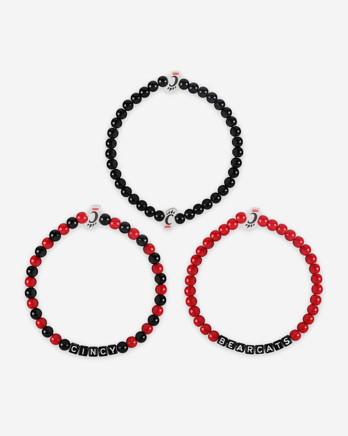 Cincinnati Bearcats 3 Pack Beaded Friendship Bracelet FOCO - FOCO.com