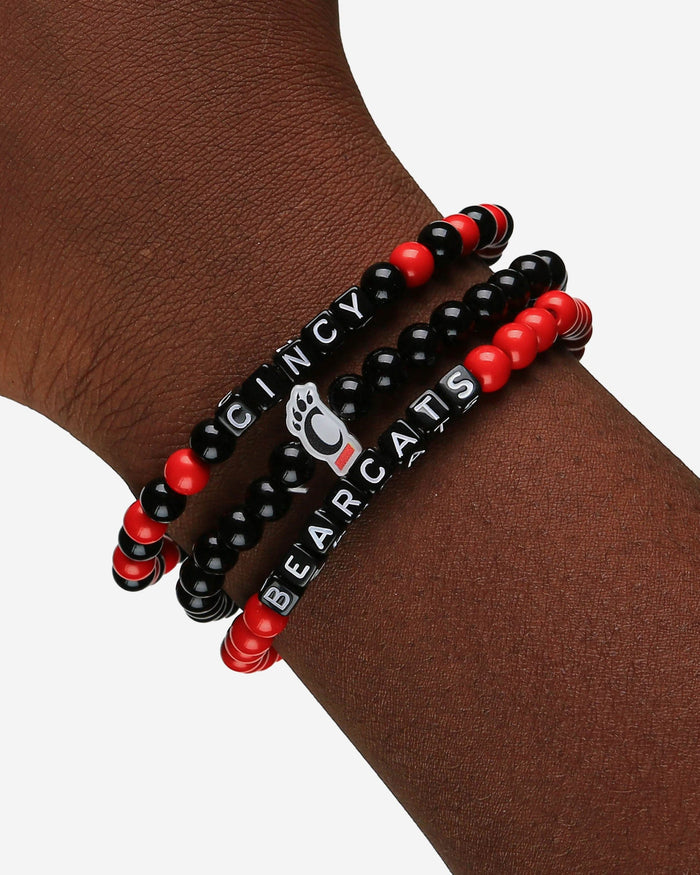 Cincinnati Bearcats 3 Pack Beaded Friendship Bracelet FOCO - FOCO.com