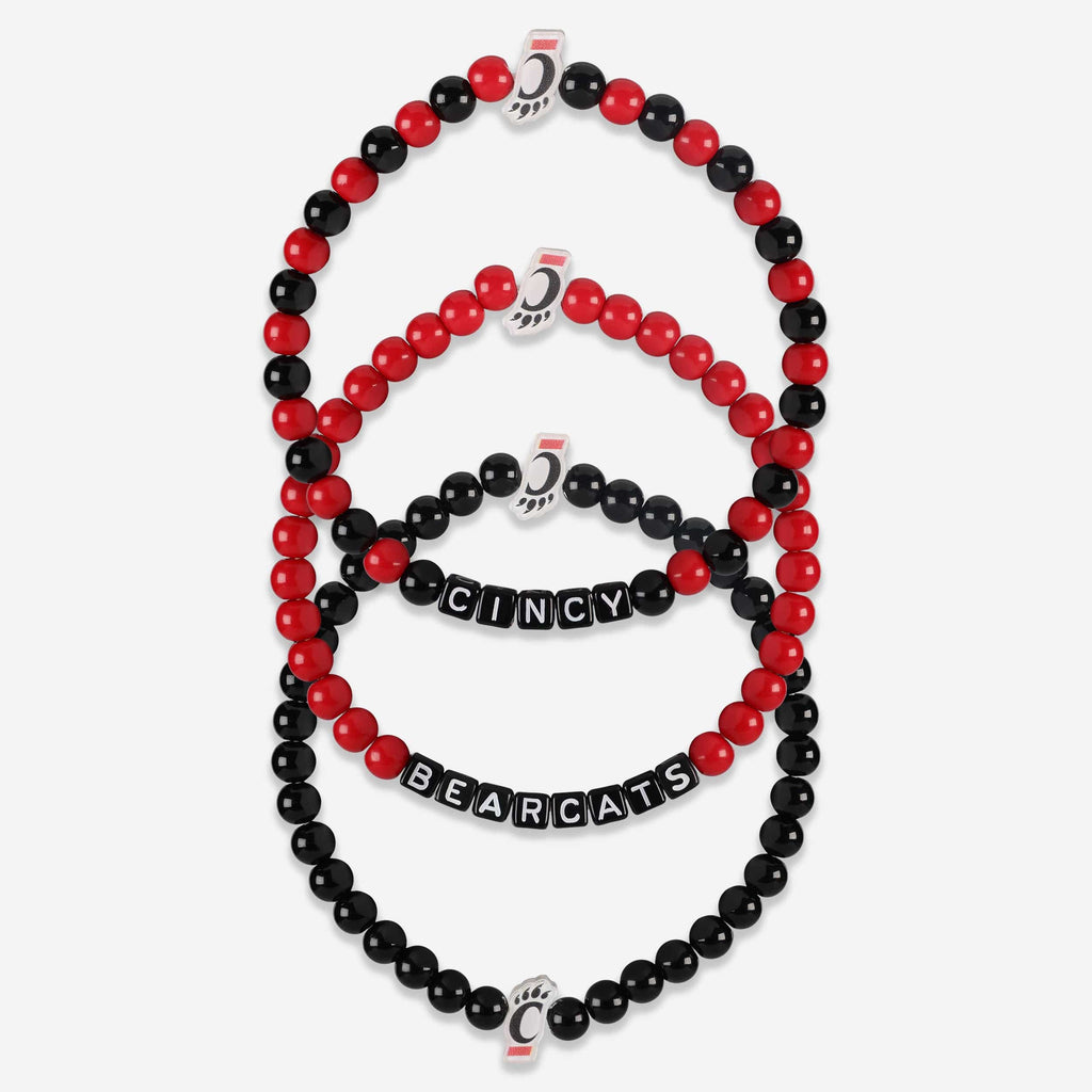 Cincinnati Bearcats 3 Pack Beaded Friendship Bracelet FOCO - FOCO.com