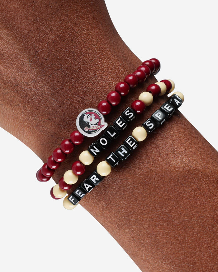 Florida State Seminoles 3 Pack Beaded Friendship Bracelet FOCO - FOCO.com