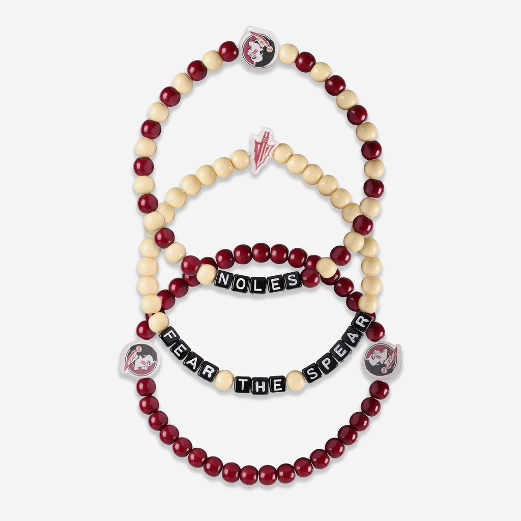 Florida State Seminoles 3 Pack Beaded Friendship Bracelet FOCO - FOCO.com