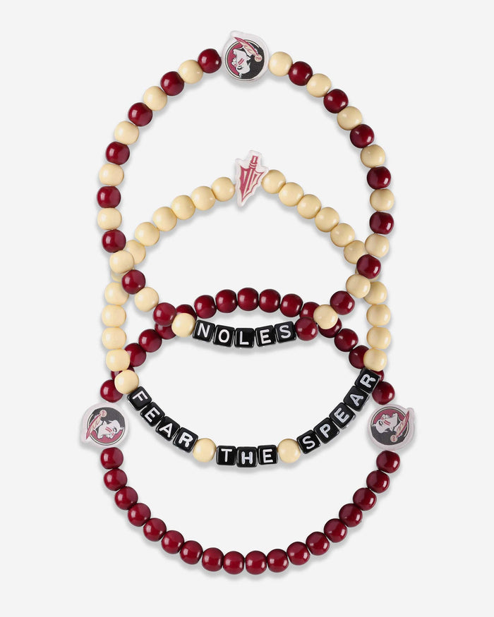 Florida State Seminoles 3 Pack Beaded Friendship Bracelet FOCO - FOCO.com