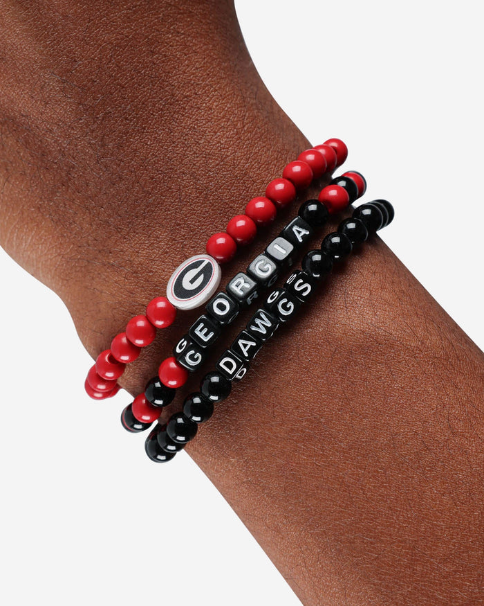 Georgia Bulldogs 3 Pack Beaded Friendship Bracelet FOCO - FOCO.com