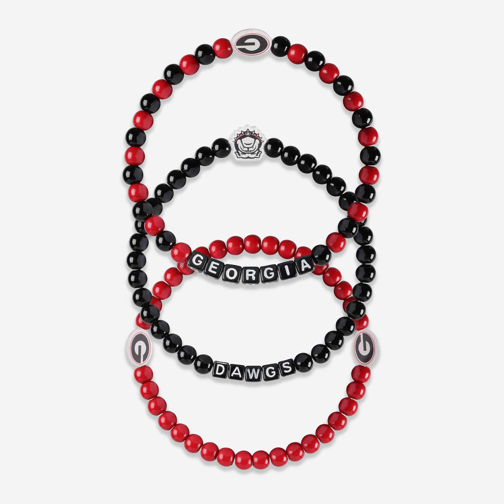 Georgia Bulldogs 3 Pack Beaded Friendship Bracelet FOCO - FOCO.com