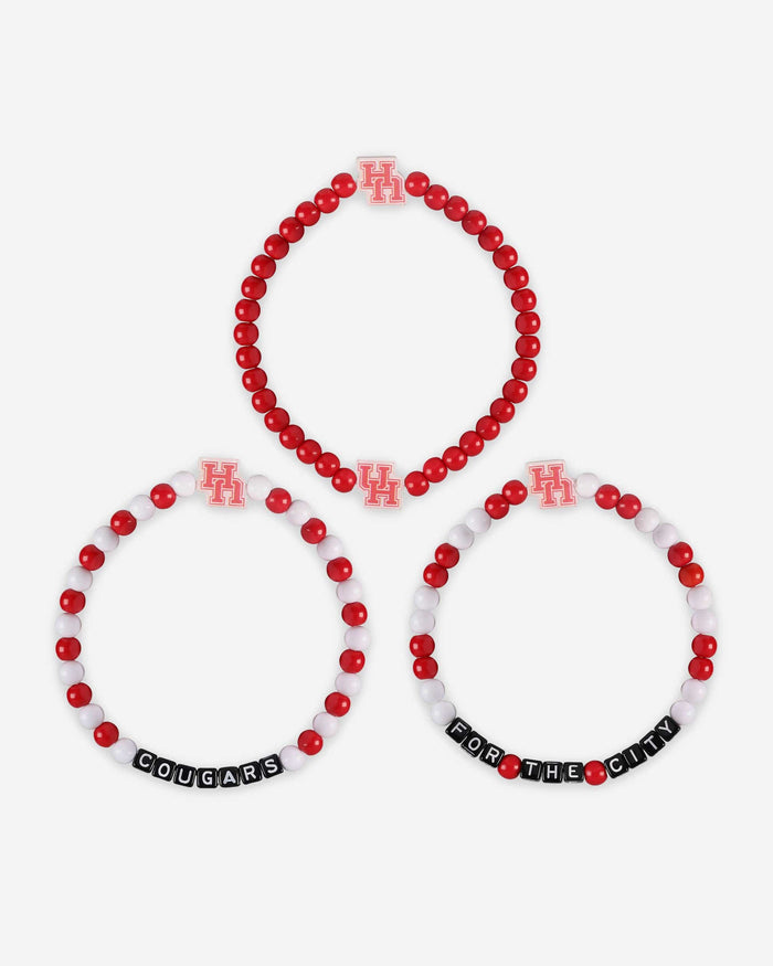 Houston Cougars 3 Pack Beaded Friendship Bracelet FOCO - FOCO.com