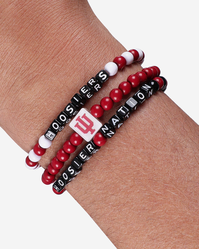 Indiana Hoosiers 3 Pack Beaded Friendship Bracelet FOCO - FOCO.com