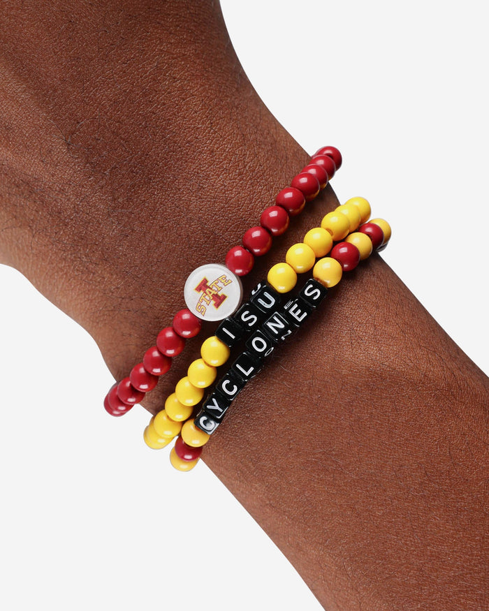 Iowa State Cyclones 3 Pack Beaded Friendship Bracelet FOCO - FOCO.com