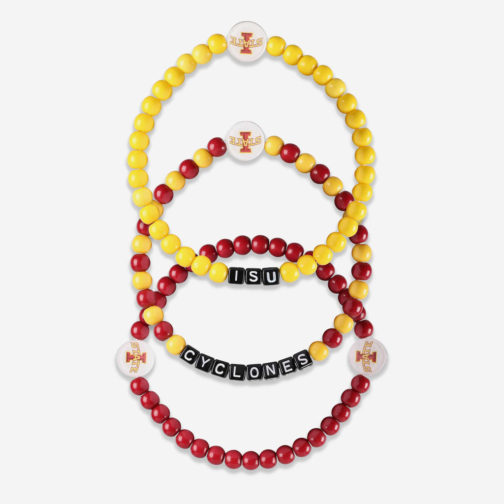 Iowa State Cyclones 3 Pack Beaded Friendship Bracelet FOCO - FOCO.com