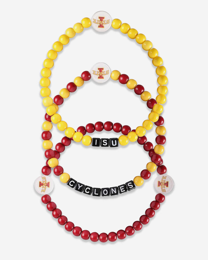 Iowa State Cyclones 3 Pack Beaded Friendship Bracelet FOCO - FOCO.com