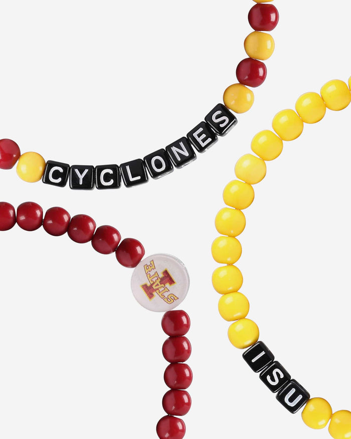 Iowa State Cyclones 3 Pack Beaded Friendship Bracelet FOCO - FOCO.com