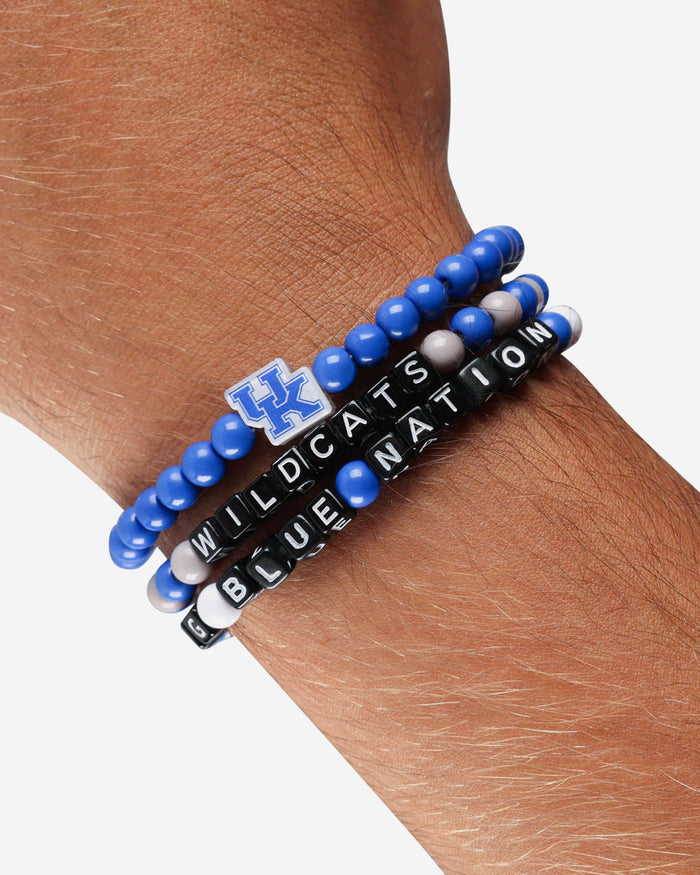 Kentucky Wildcats 3 Pack Beaded Friendship Bracelet FOCO - FOCO.com