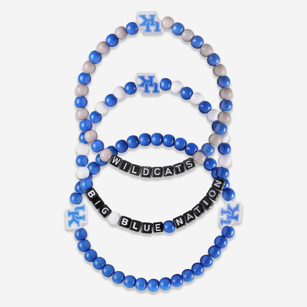 Kentucky Wildcats 3 Pack Beaded Friendship Bracelet FOCO - FOCO.com