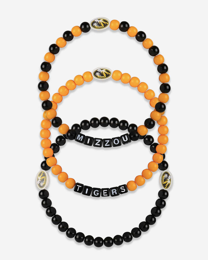 Missouri Tigers 3 Pack Beaded Friendship Bracelet FOCO - FOCO.com