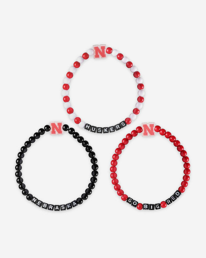 Nebraska Cornhuskers 3 Pack Beaded Friendship Bracelet FOCO - FOCO.com