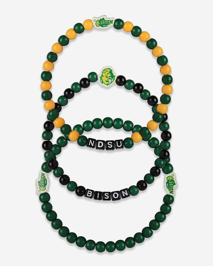 North Dakota State Bison 3 Pack Beaded Friendship Bracelet FOCO - FOCO.com