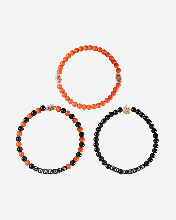 Oklahoma State Cowboys 3 Pack Beaded Friendship Bracelet FOCO - FOCO.com