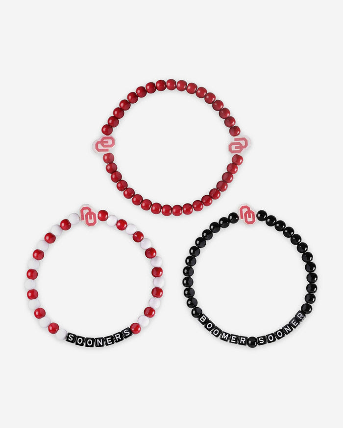 Oklahoma Sooners 3 Pack Beaded Friendship Bracelet FOCO - FOCO.com