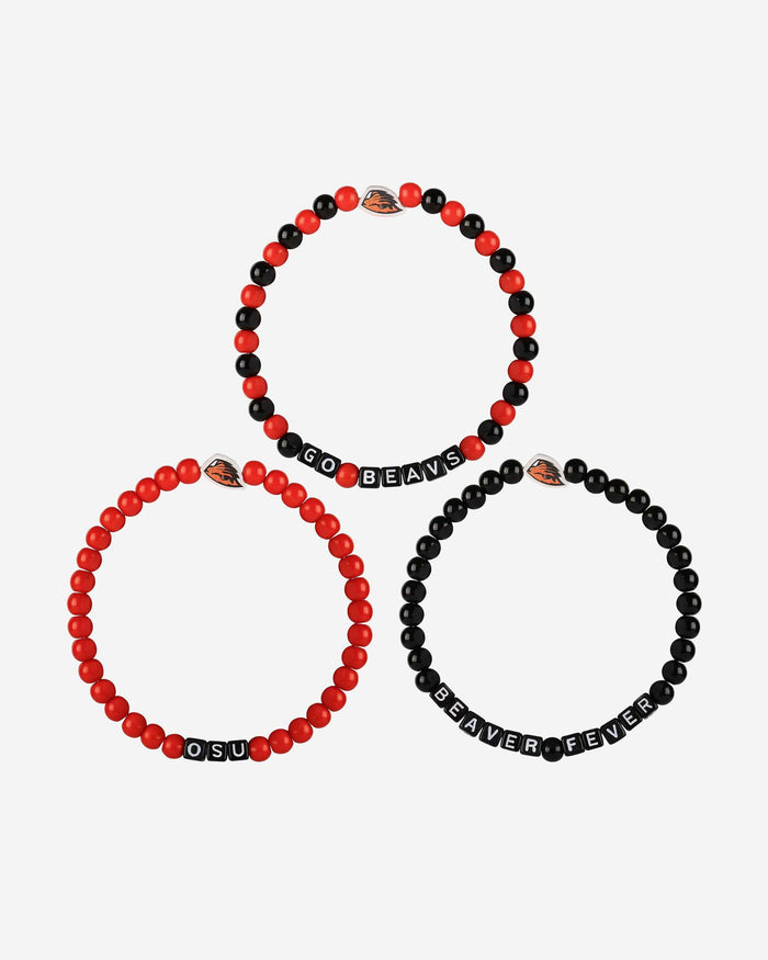 Oregon State Beavers 3 Pack Beaded Friendship Bracelet FOCO - FOCO.com