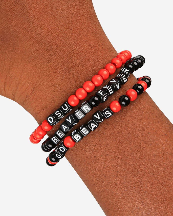 Oregon State Beavers 3 Pack Beaded Friendship Bracelet FOCO - FOCO.com