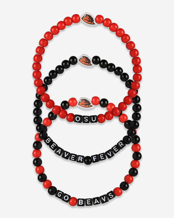 Oregon State Beavers 3 Pack Beaded Friendship Bracelet FOCO - FOCO.com