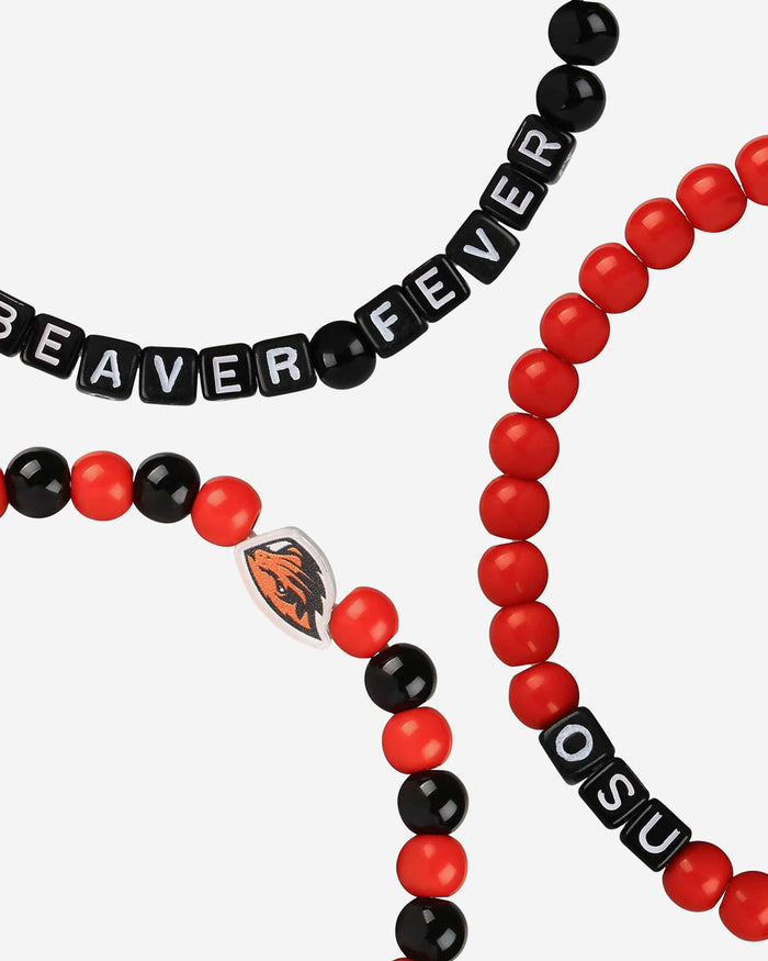 Oregon State Beavers 3 Pack Beaded Friendship Bracelet FOCO - FOCO.com