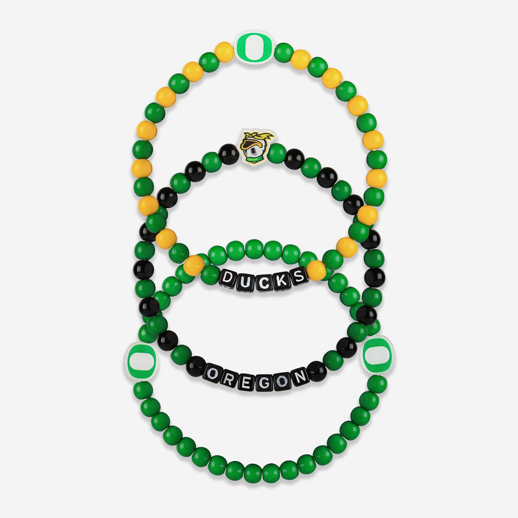 Oregon Ducks 3 Pack Beaded Friendship Bracelet FOCO - FOCO.com