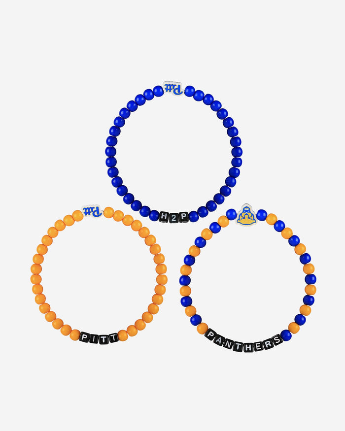 Pittsburgh Panthers 3 Pack Beaded Friendship Bracelet FOCO - FOCO.com