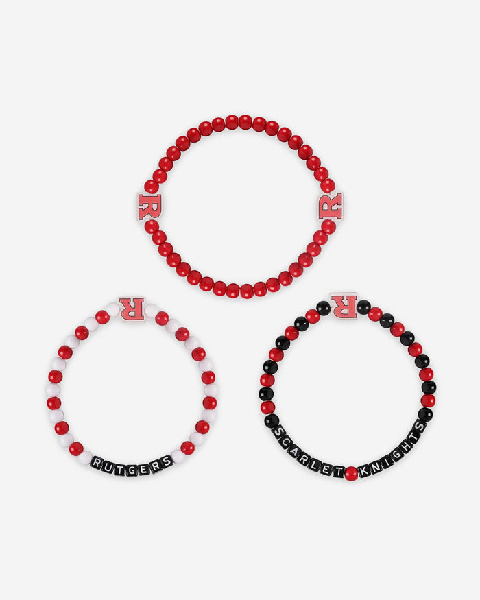 Rutgers Scarlet Knights 3 Pack Beaded Friendship Bracelet FOCO - FOCO.com