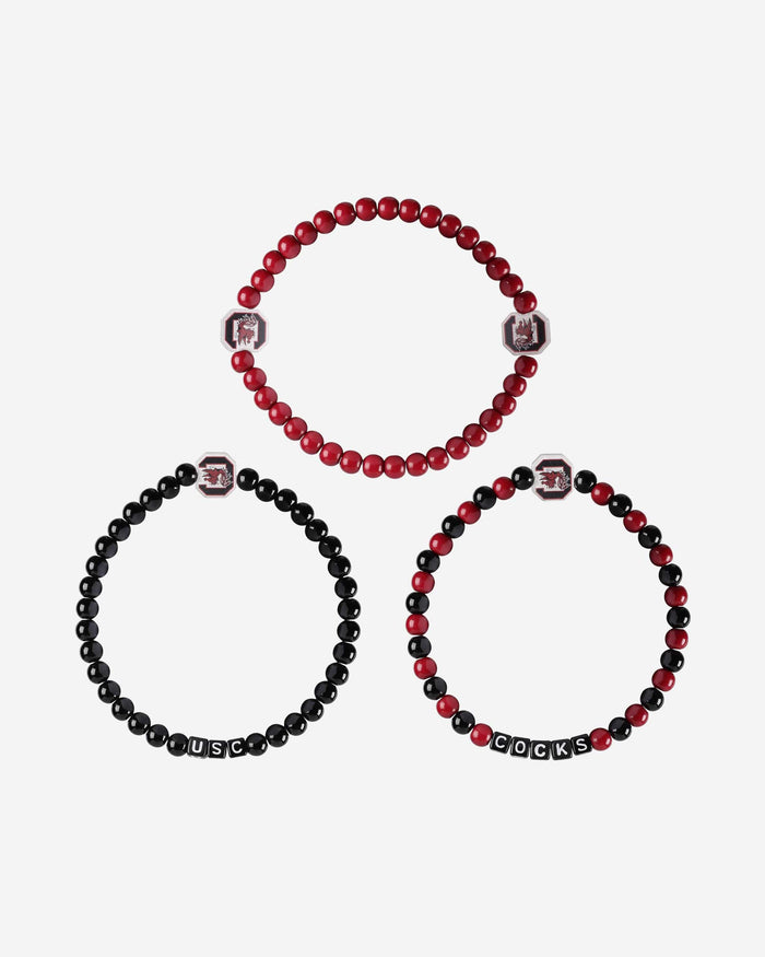 South Carolina Gamecocks 3 Pack Beaded Friendship Bracelet FOCO - FOCO.com