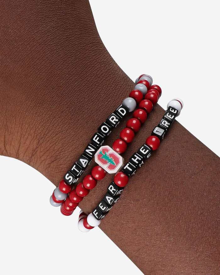 Stanford Cardinal 3 Pack Beaded Friendship Bracelet FOCO - FOCO.com