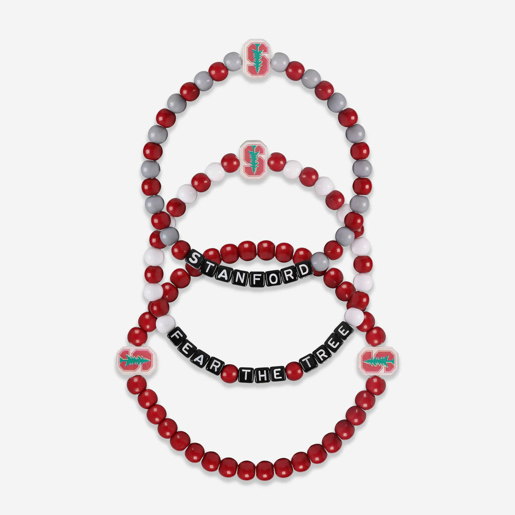 Stanford Cardinal 3 Pack Beaded Friendship Bracelet FOCO - FOCO.com