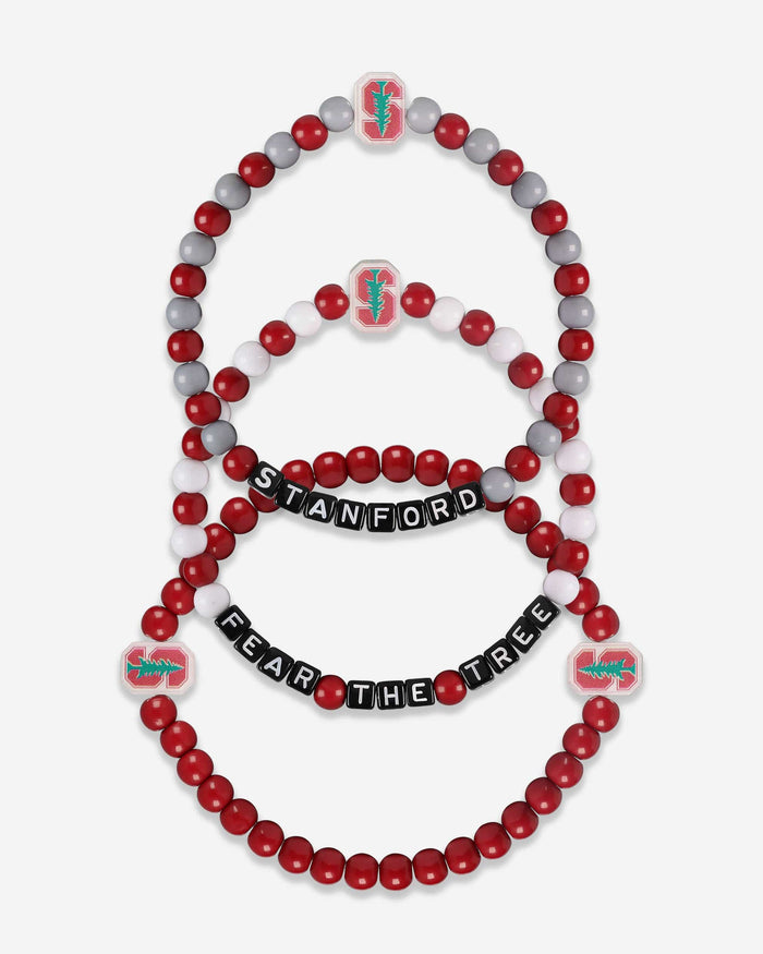 Stanford Cardinal 3 Pack Beaded Friendship Bracelet FOCO - FOCO.com