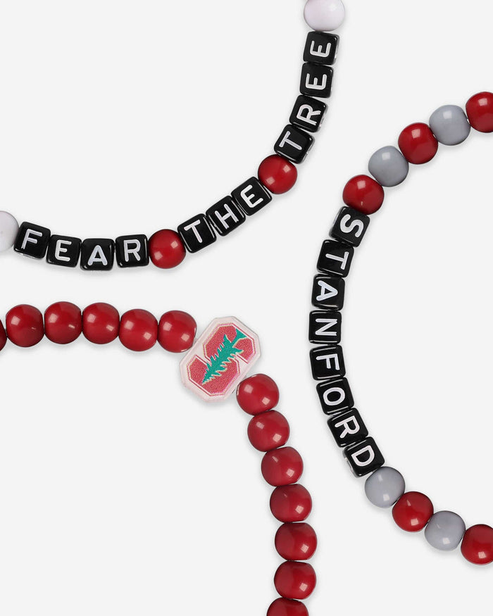 Stanford Cardinal 3 Pack Beaded Friendship Bracelet FOCO - FOCO.com