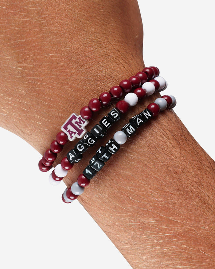 Texas A&M Aggies 3 Pack Beaded Friendship Bracelet FOCO - FOCO.com