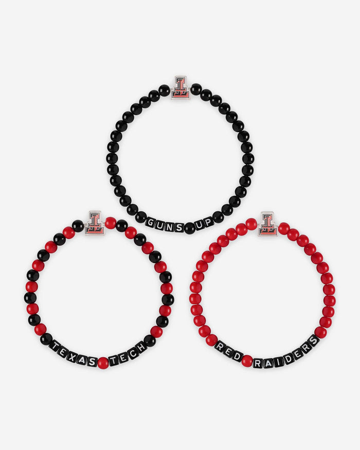 Texas Tech Red Raiders 3 Pack Beaded Friendship Bracelet FOCO - FOCO.com