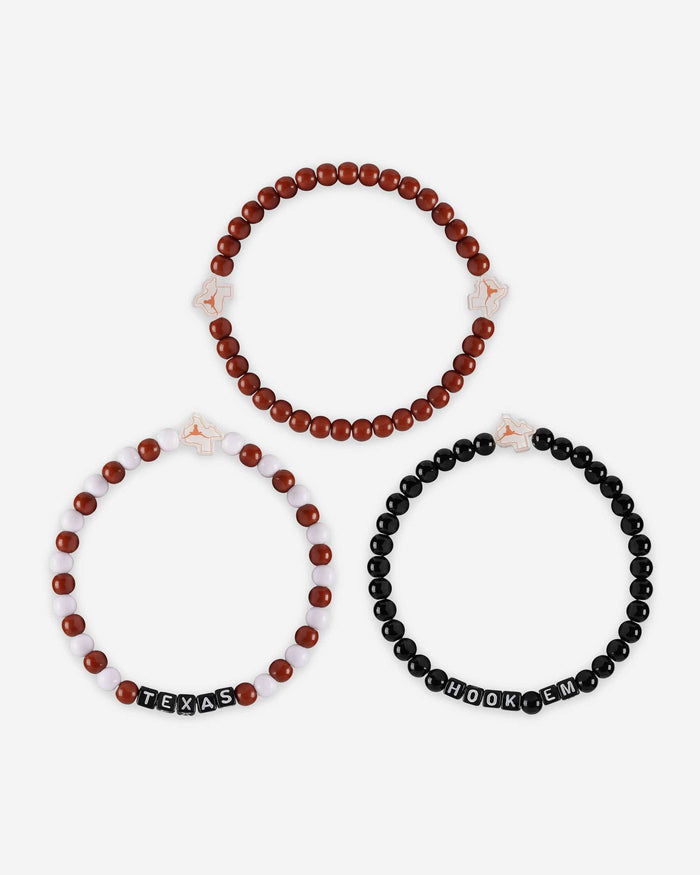 Texas Longhorns 3 Pack Beaded Friendship Bracelet FOCO - FOCO.com