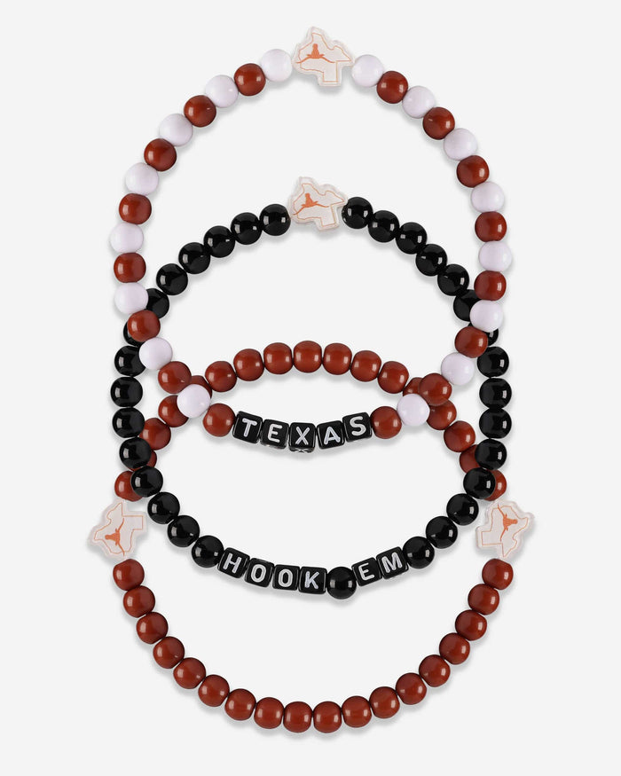 Texas Longhorns 3 Pack Beaded Friendship Bracelet FOCO - FOCO.com