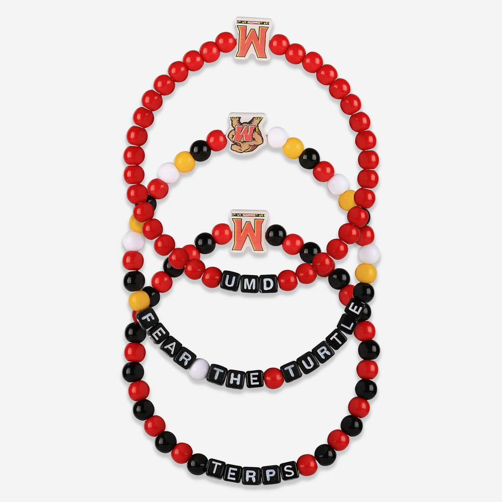 Maryland Terrapins 3 Pack Beaded Friendship Bracelet FOCO - FOCO.com