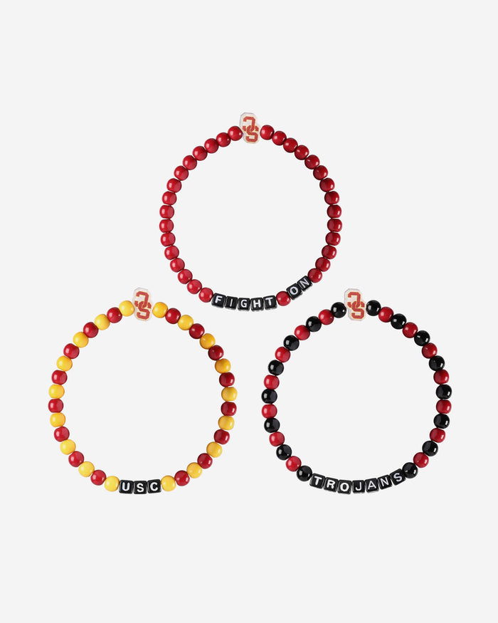 USC Trojans 3 Pack Beaded Friendship Bracelet FOCO - FOCO.com