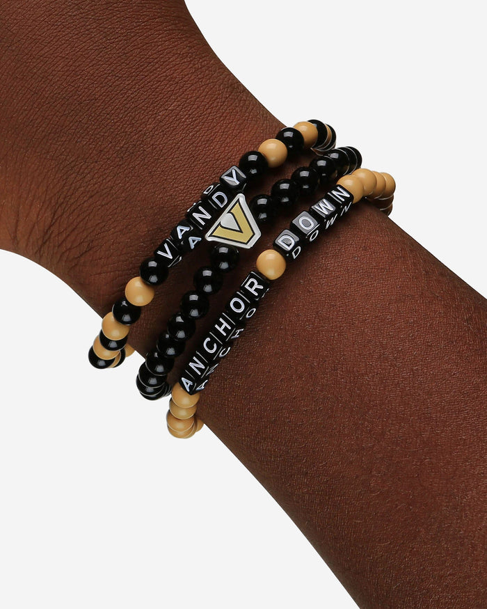 Vanderbilt Commodores 3 Pack Beaded Friendship Bracelet FOCO - FOCO.com