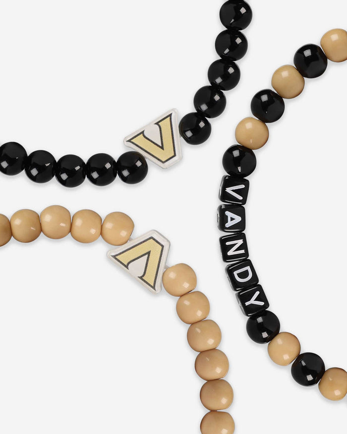 Vanderbilt Commodores 3 Pack Beaded Friendship Bracelet FOCO - FOCO.com