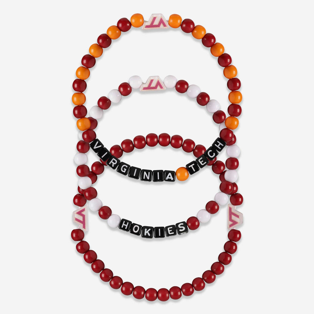 Virginia Tech Hokies 3 Pack Beaded Friendship Bracelet FOCO - FOCO.com